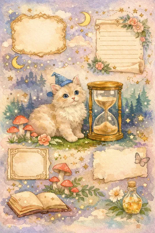 Magical Fantasy Junk Journal Sheets