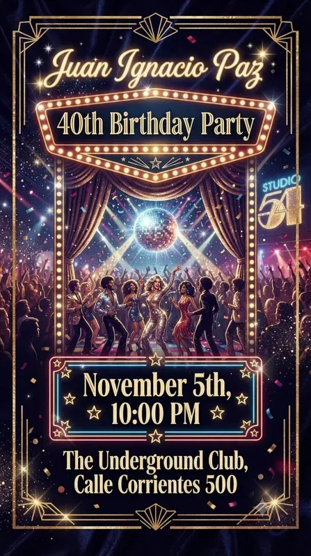 Vertical Event Invitation Generator