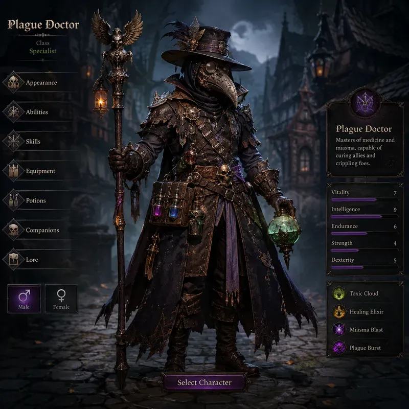 Collectible Game Characters DnD Mmo RPGs