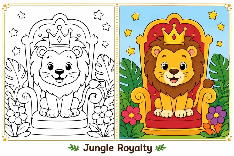Split Coloring Book Pages 4K