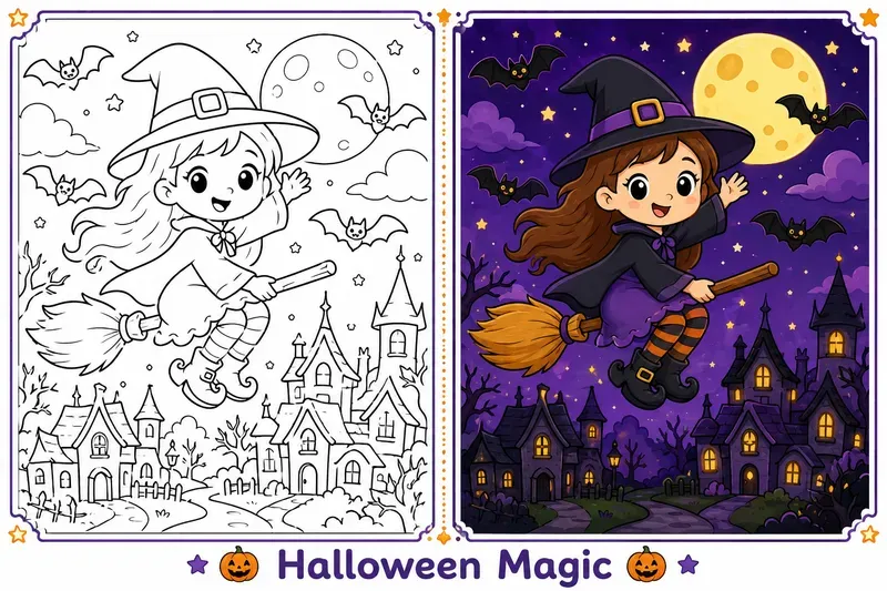 Split Coloring Book Pages 4K