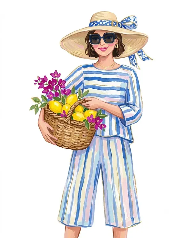 Italian Amalfi Summer Gouache Cliparts