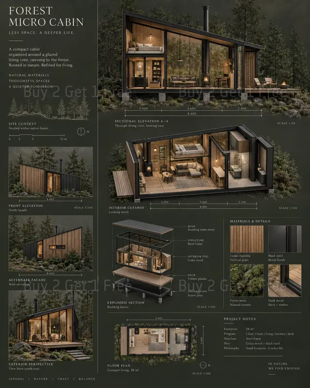 Miniature Architectural Concept Sheets