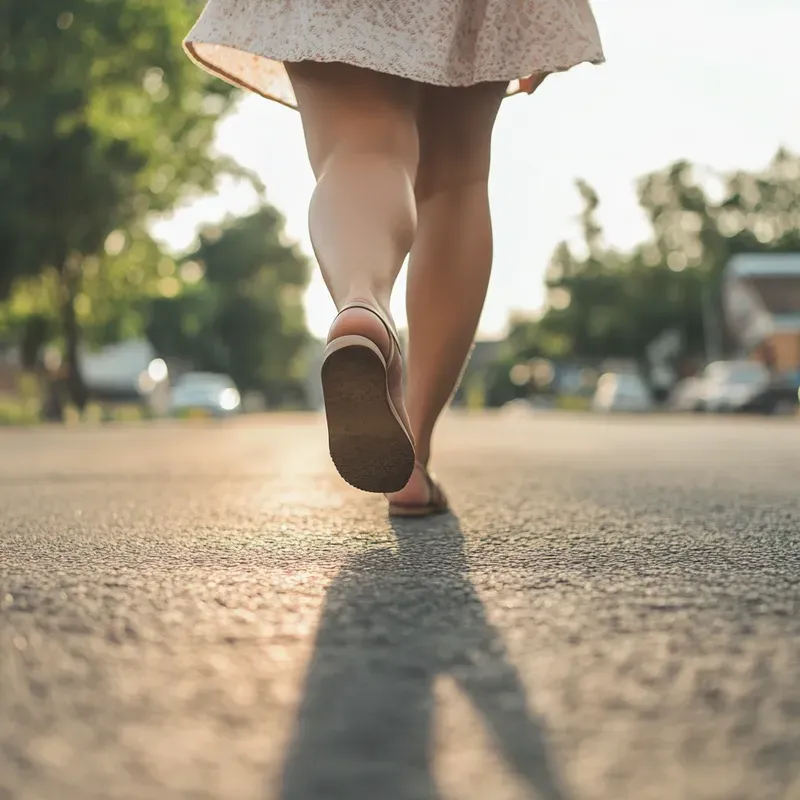 Walking On Road Ground Views