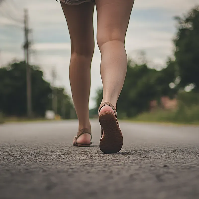Walking On Road Ground Views