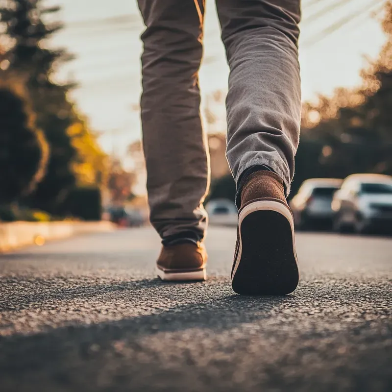 Walking On Road Ground Views