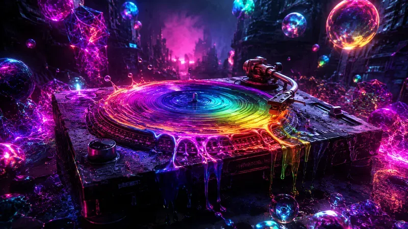 Psychedelic Neon Pop Art