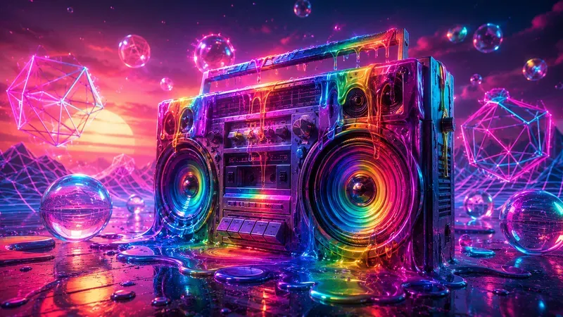 Psychedelic Neon Pop Art