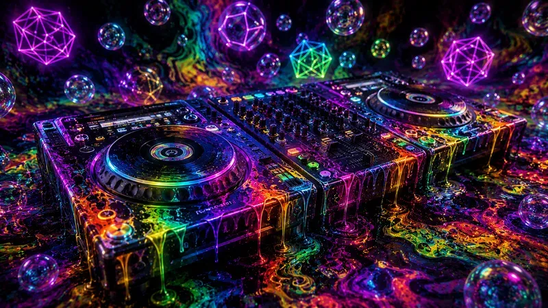 Psychedelic Neon Pop Art
