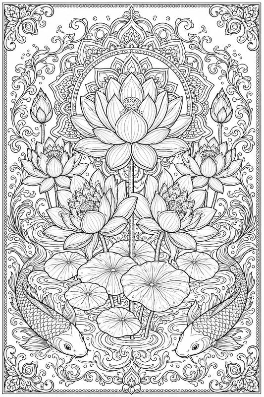Adult Coloring Books Botanical Floral Art