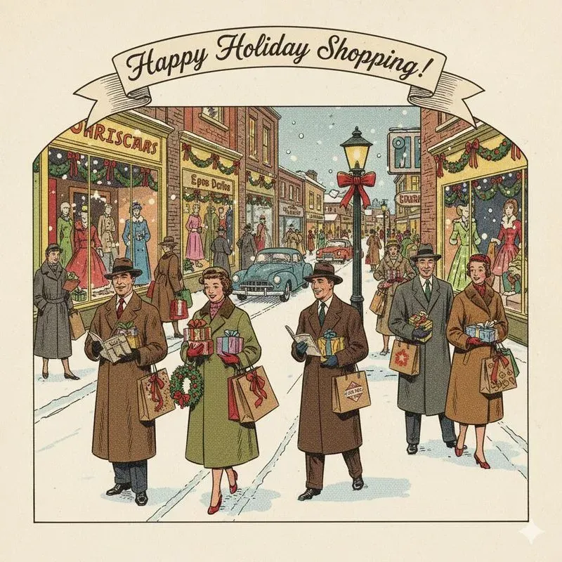 Vintage Christmas Holiday Greeting Cards