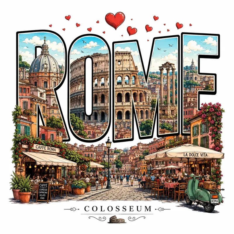 Dreamy City Typography Travel Posters