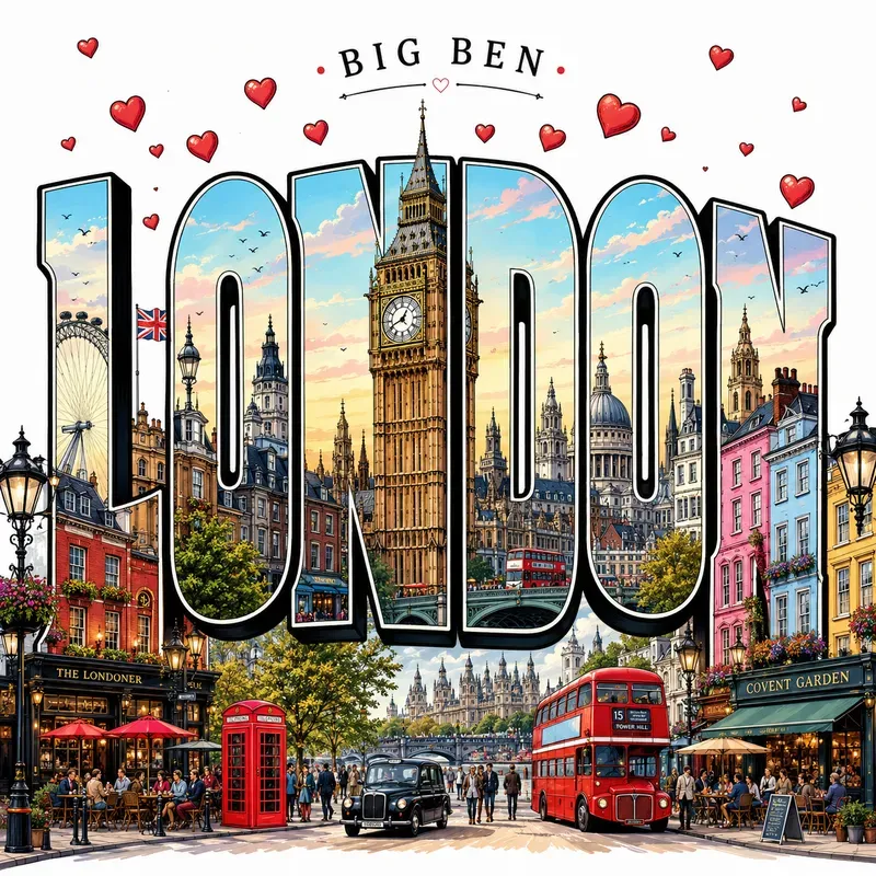 Dreamy City Typography Travel Posters