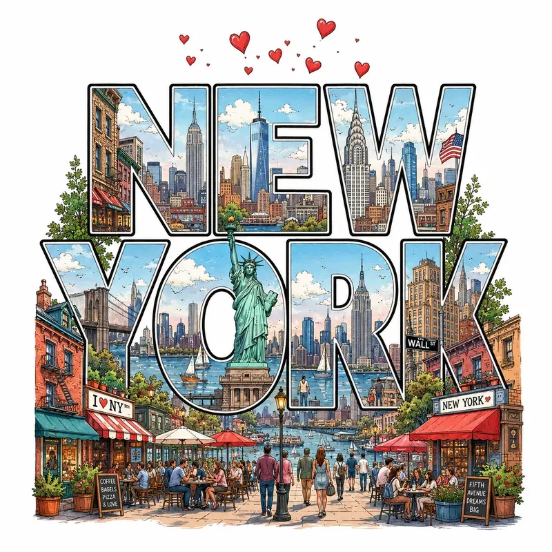 Dreamy City Typography Travel Posters
