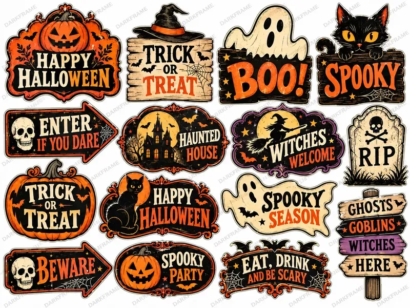 Halloween Printable Party Props