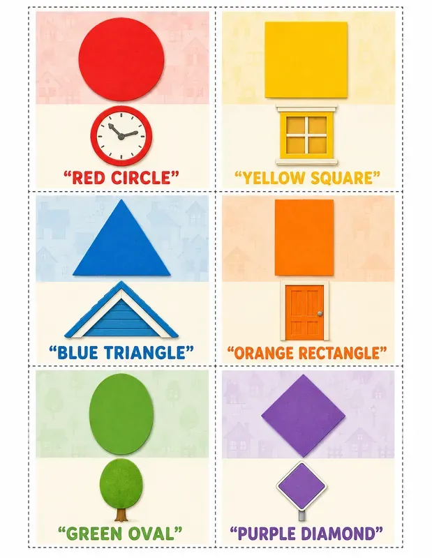 Preschool Colors And Shapes Printables