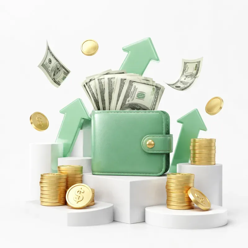 3D Finance Growth Icons