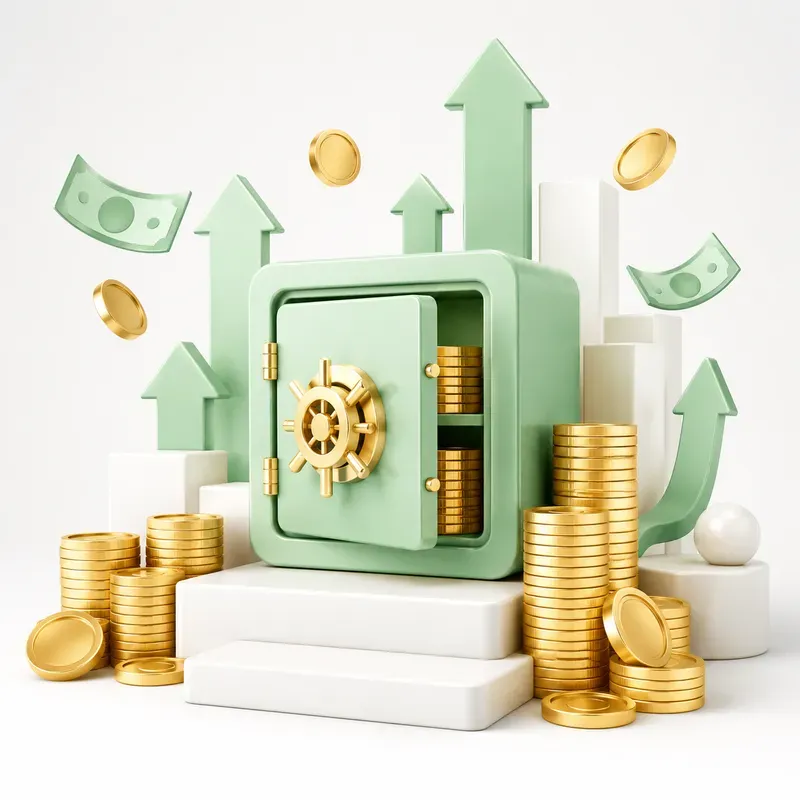 3D Finance Growth Icons