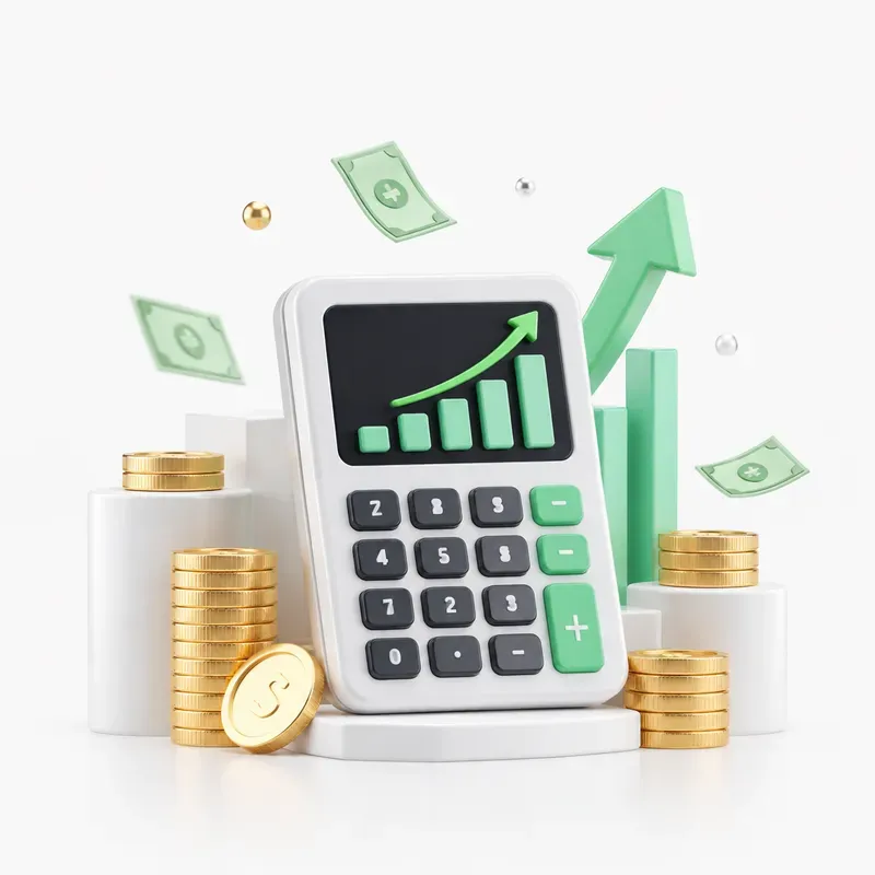 3D Finance Growth Icons