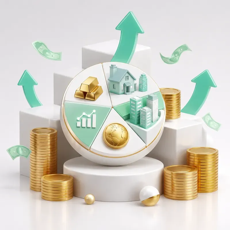3D Finance Growth Icons