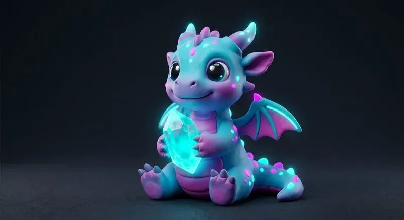 3D Bioluminescent Clay Characters