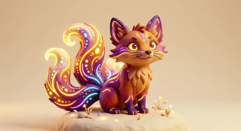 3D Bioluminescent Clay Characters