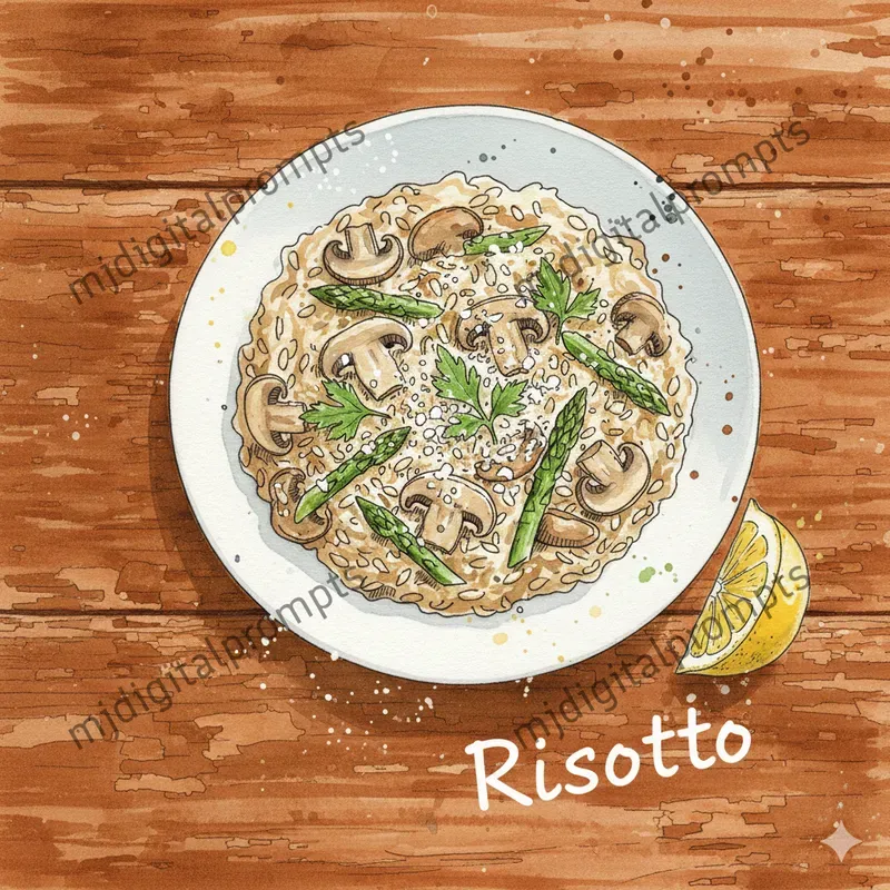 Watercolor Food Dish Paintings Art