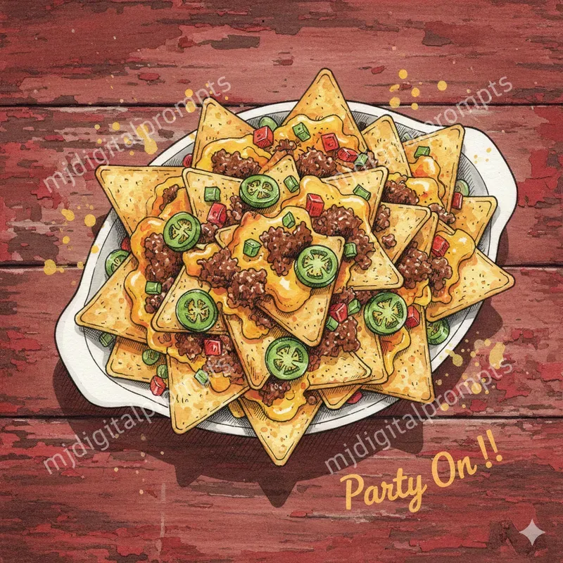 Watercolor Food Dish Paintings Art