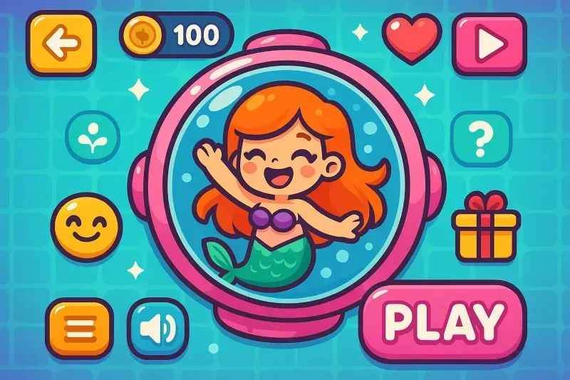Cute Game Art Fun UI Character Sets