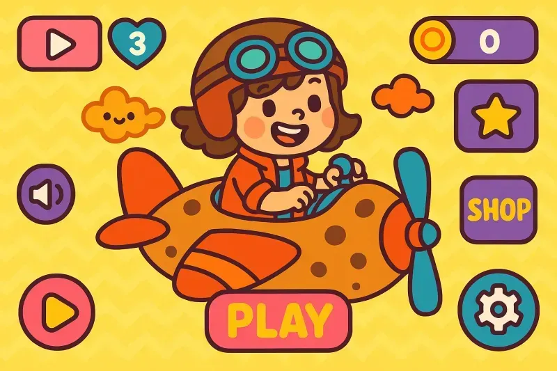 Cute Game Art Fun UI Character Sets