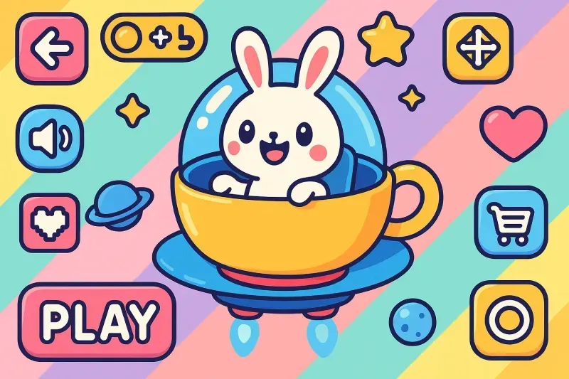 Cute Game Art Fun UI Character Sets