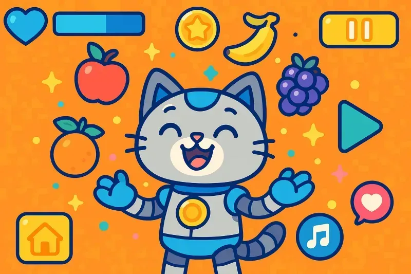 Cute Game Art Fun UI Character Sets