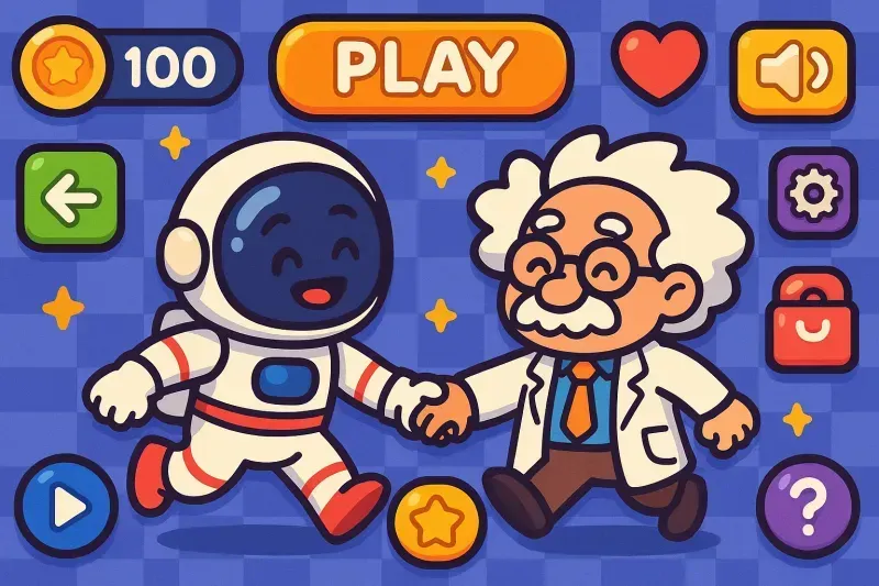 Cute Game Art Fun UI Character Sets