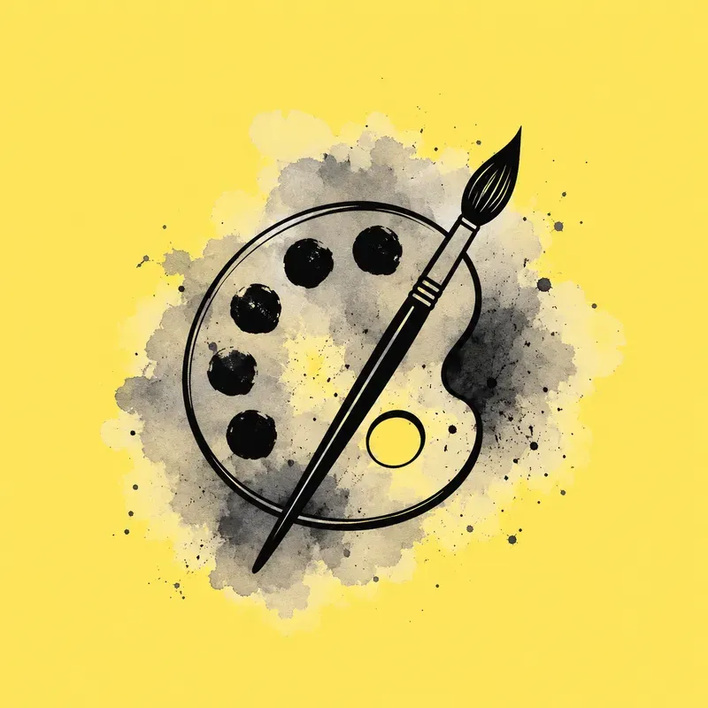 Yellow Watercolor Logo Icons Packs