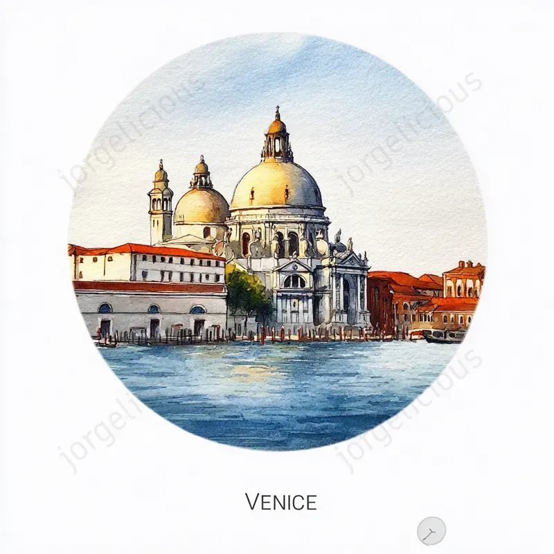 Clean Watercolor City Icons