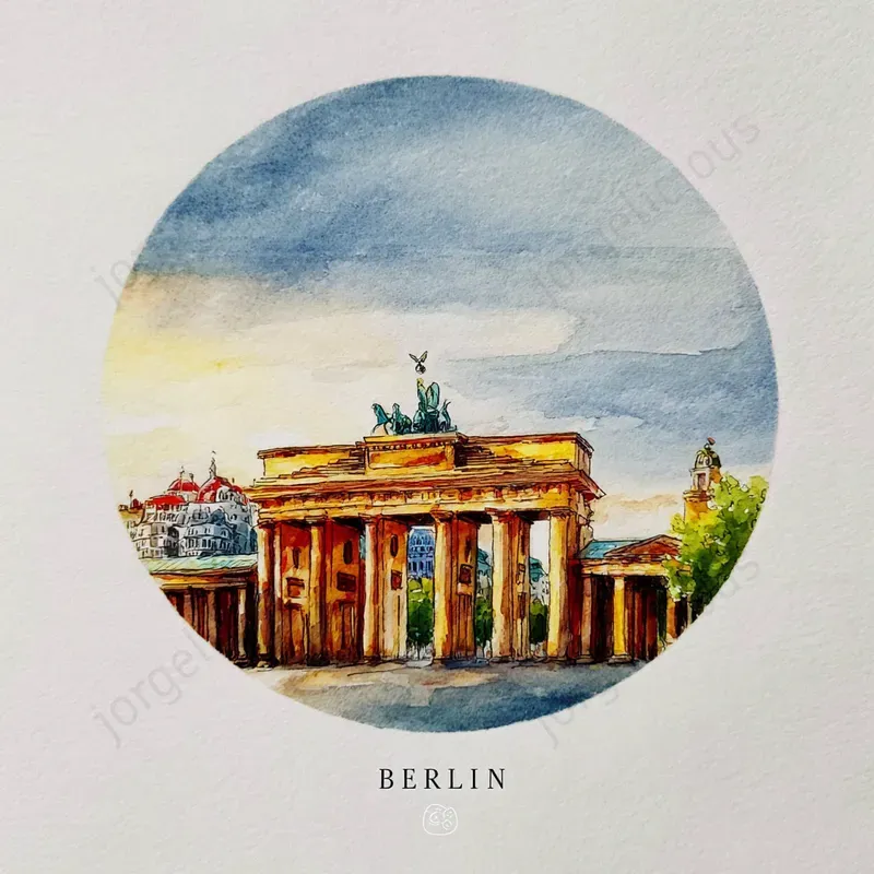 Clean Watercolor City Icons