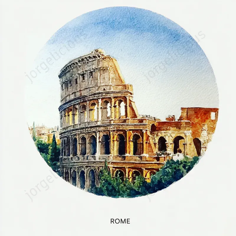 Clean Watercolor City Icons