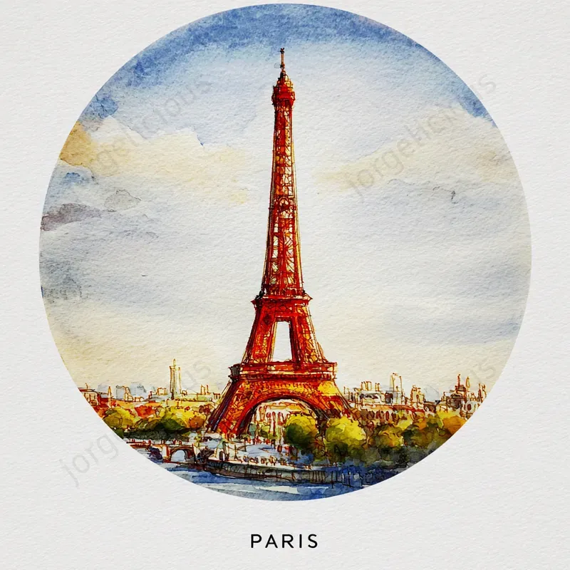 Clean Watercolor City Icons