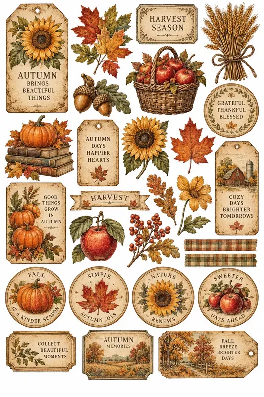 Vintage Seasonal Ephemera Sheets