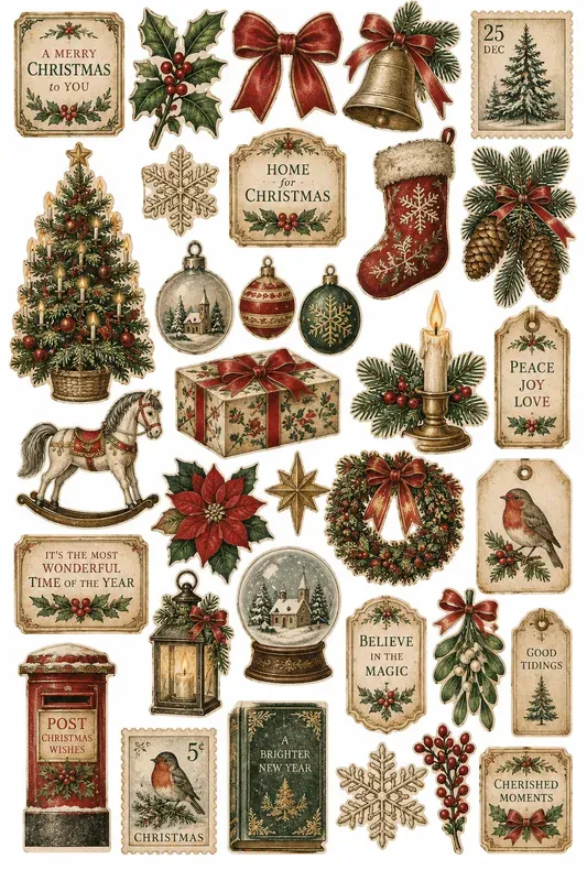 Vintage Seasonal Ephemera Sheets