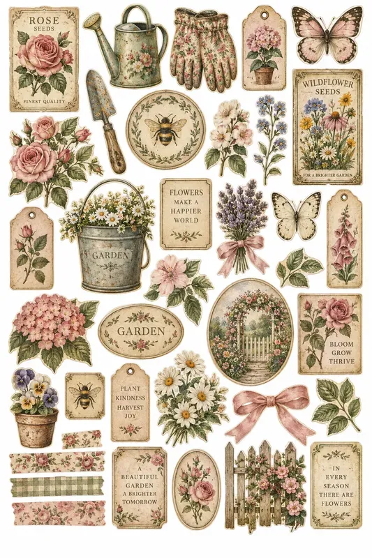 Vintage Seasonal Ephemera Sheets