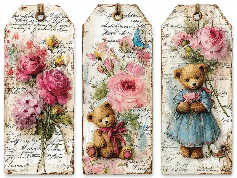 Romantic Junk Journal Product Tags Sets