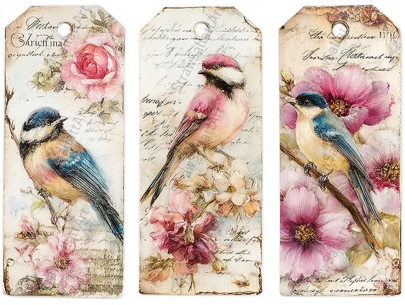 Romantic Junk Journal Product Tags Sets
