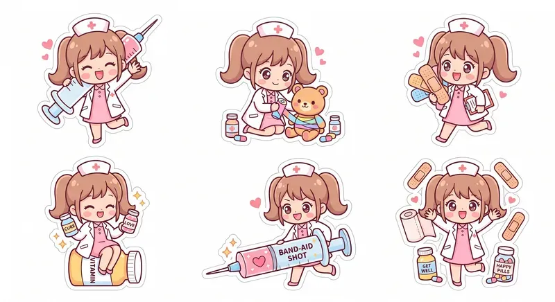 Cute Kawaii Chibi Character Pose Sheets