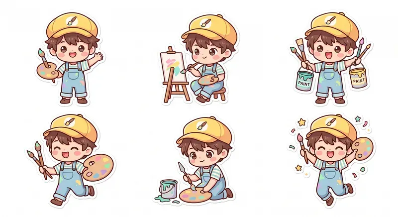 Cute Kawaii Chibi Character Pose Sheets