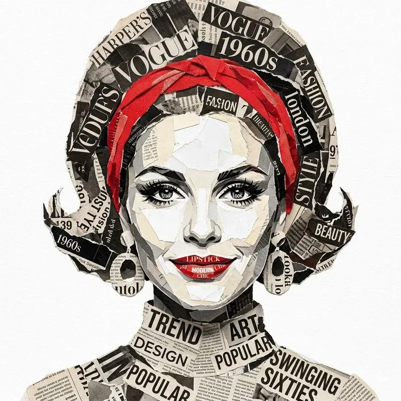 Newspaper Collage Portraits