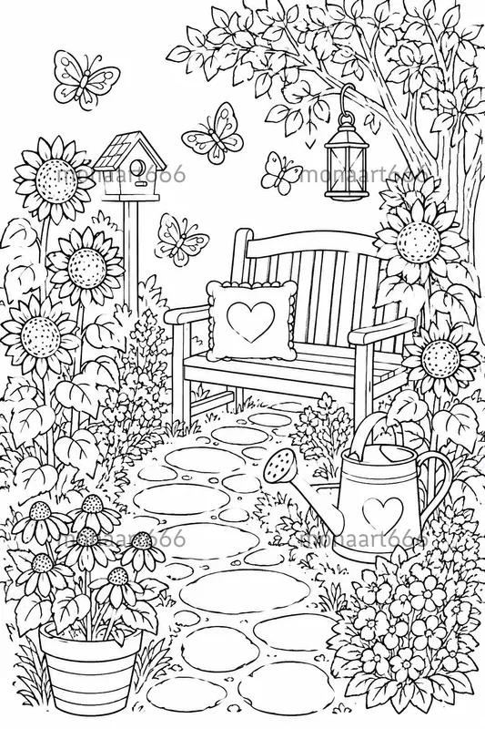 Cozy Summer Coloring Pages
