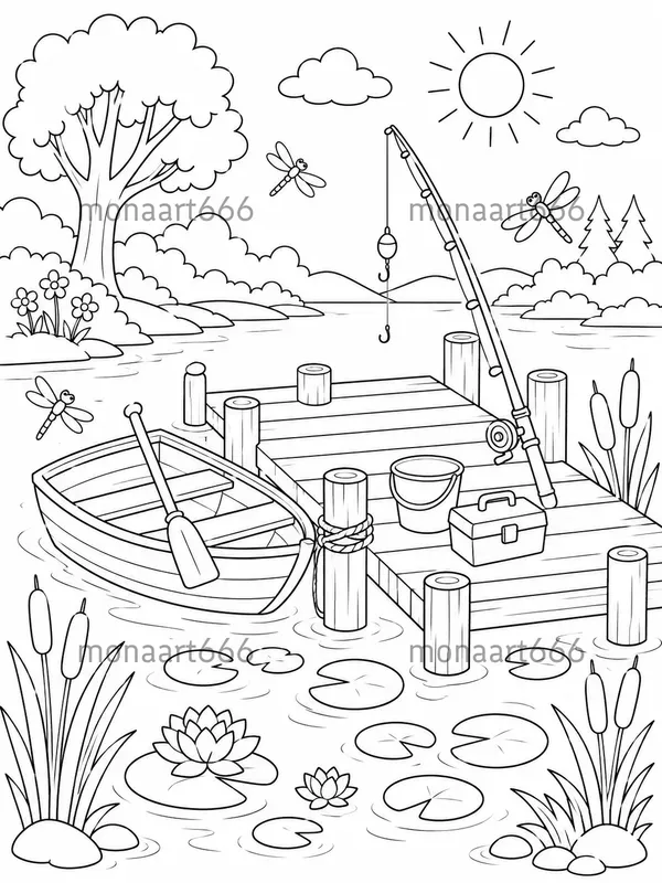 Cozy Summer Coloring Pages