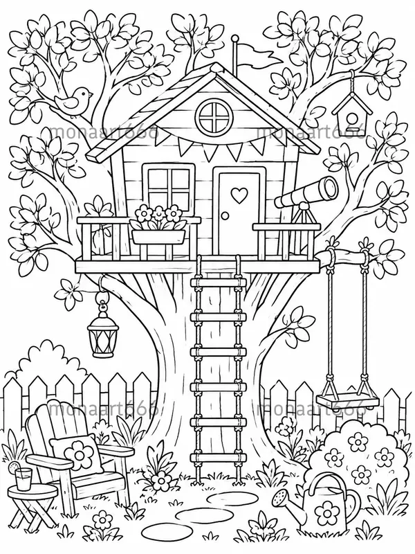 Cozy Summer Coloring Pages
