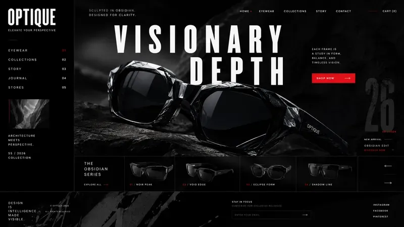 Luxury Fashion Landing Page UI Mockups